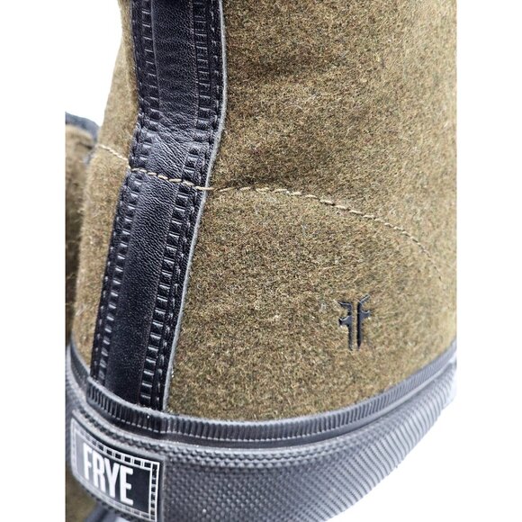 Frye Men's Olive Wool Rubber High-Top Ludlow Fashion Shoes Size 13 385 - Picture 12 of 16
